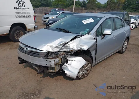 2012 Honda Civic Lx из США, поврежденный, VIN 2HGFB2F59CH583396